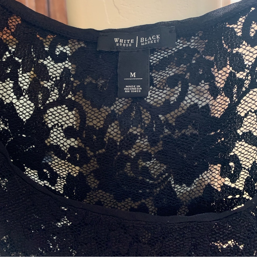 White House/Black Market black lace shirt. Worn once.